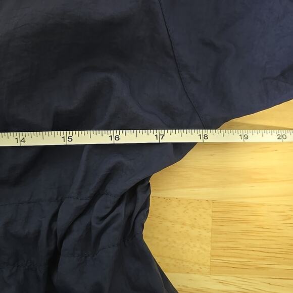 Free People Colorblock Long Windbreaker Jacket Navy‎ Orange Size Small Full Zip - Picture 5 of 9